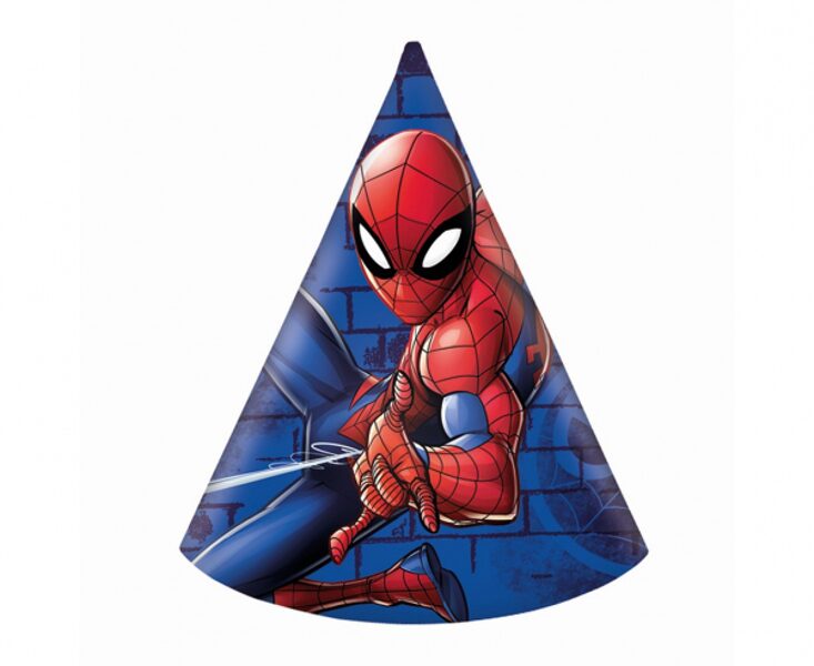 Papīra cepures "Spider-man", 6 gb