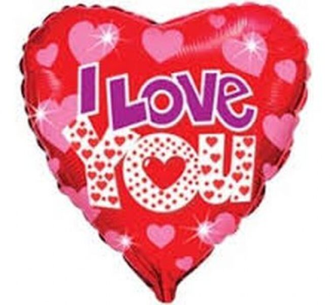 Folijas balons "I love you", 46 cm.