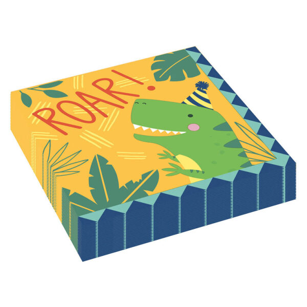 Salvetes "Dino Roar", 20 gb, 33 x 33 cm