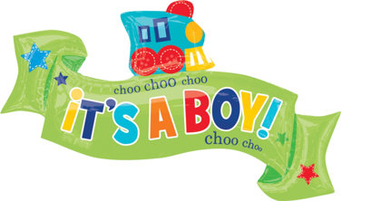 Folija balons-baneris "It`s a boy", 101 x 55 cm.