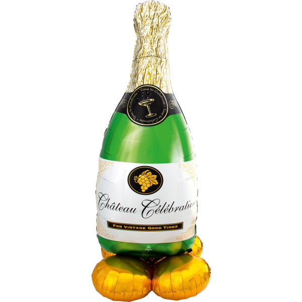 Folija balons "Šampanieša pudele", AirLoonz, 152 cm (piepūšams ar gaisu)