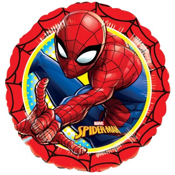 Folija balons "Spider-man", apaļš, 43 cm