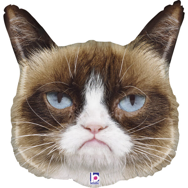 Folija balons "Kašķīgs kaķis - Grumpy Cat", 71 cm