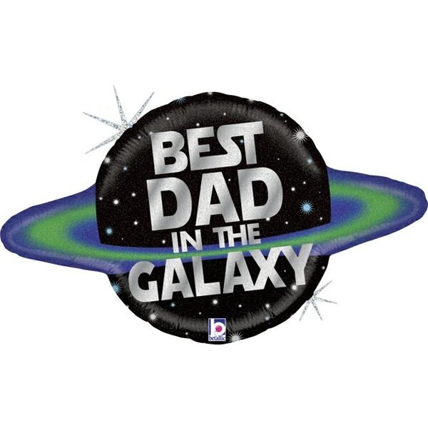 Folija balons "Best Dad in the galaxy - Labākais tētis galaktikā", 79 cm