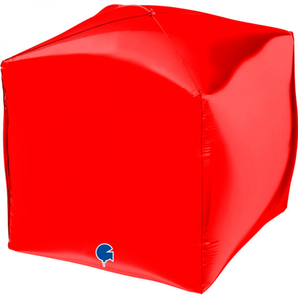 Folija balons "kubs", 38x38 cm, sarkanā krāsa