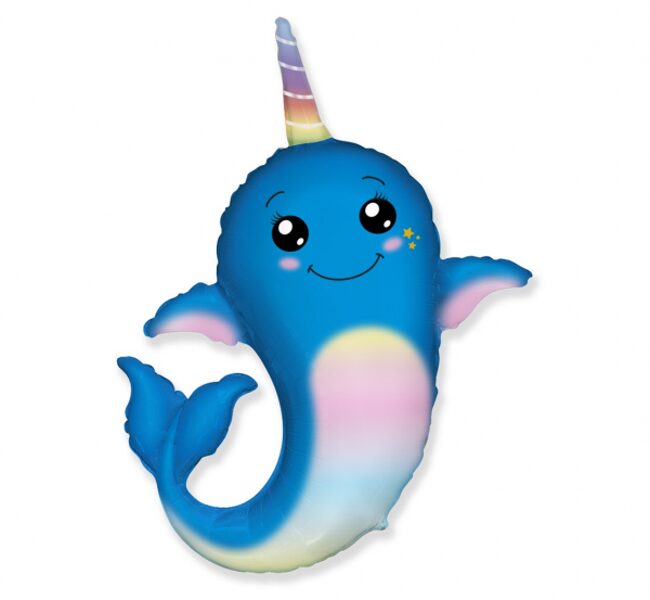 Folija balons "Narvalis", tumši zils, 61 cm