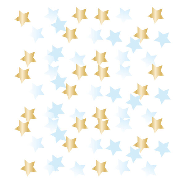  Konfetti "Mazas zvaigznes", gaiši zilā un zelta krāsa, 14 g