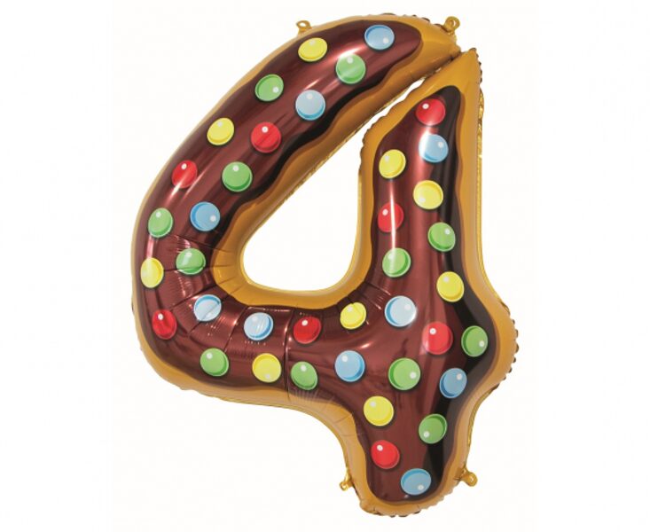Folija balons "4 - Ar konfektēm", 78 cm