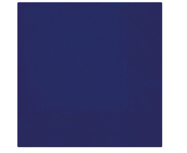 Vienkrāsainas salvetes, zilā krāsa, 20 gb, 33x33 cm, 3 slāņi