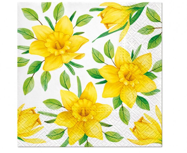 Salvetes "Narcises", 33 x 33 cm, 20 gb