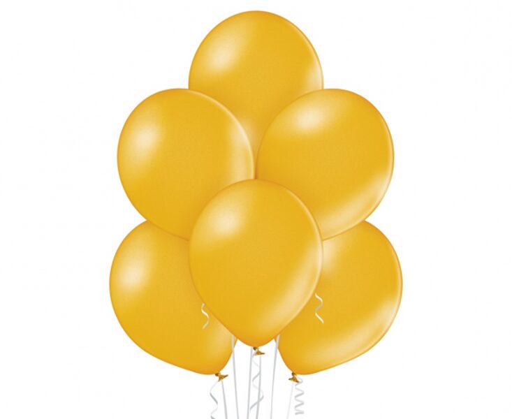 27 cm perlamutra balons, zelta krāsa - 1 gb.