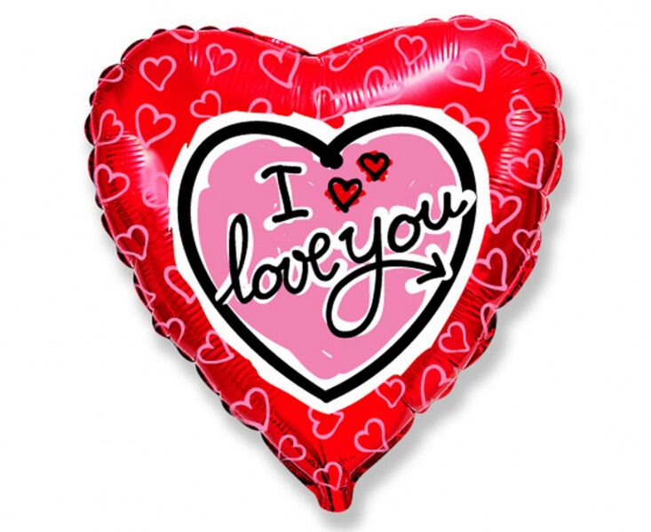 Folijas balons "I love you", 46 cm