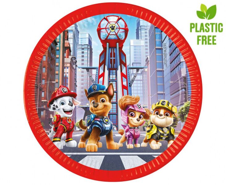 Papīra šķīvīši "Ķepu patruļa - filma - Paw patrol - The movie", 23 cm, 8 gb