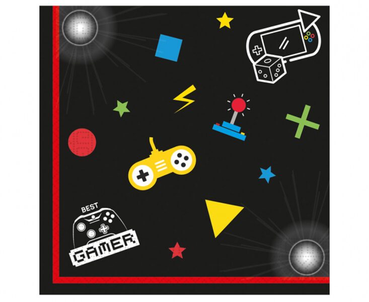 Salvetes "Gamer party - Geimeru ballīte", 20 gb, 33 x 33 cm