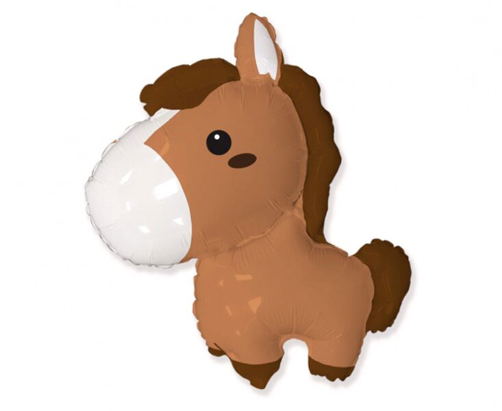 Folija balons "Zirdziņš", brūnā, 61 cm