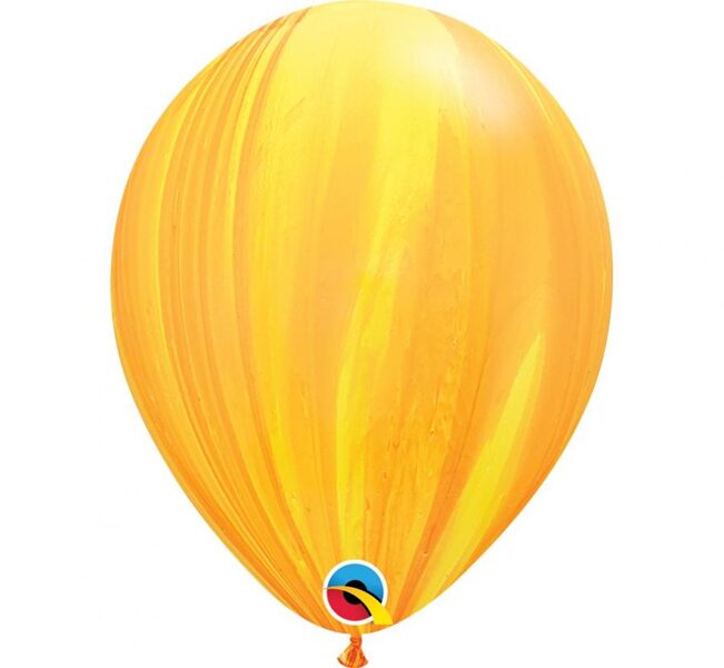 28 cm lateksa balons "Ahāts", dzeltenā - 1 gb