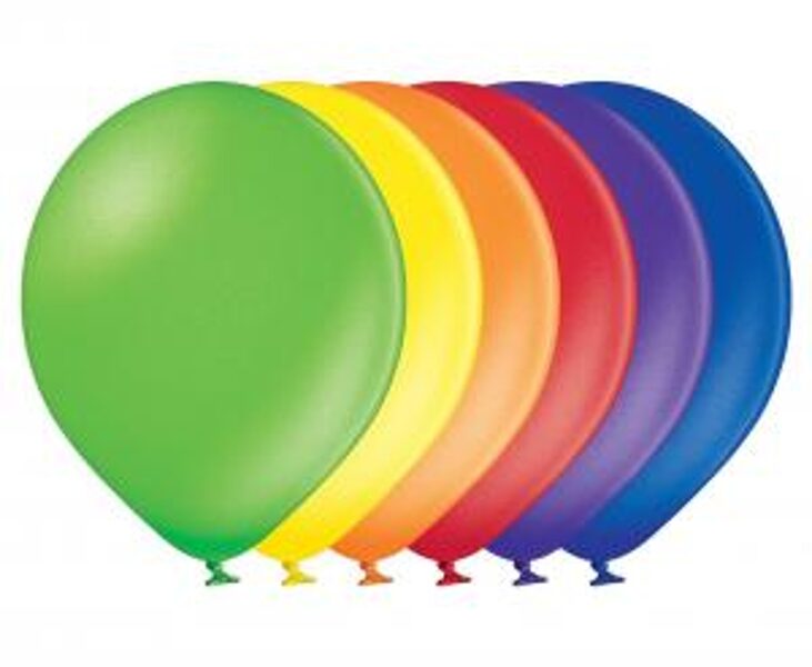 Perlamutra balonu iepakojums Belbal, 100 gb., 27 cm, krāsaini