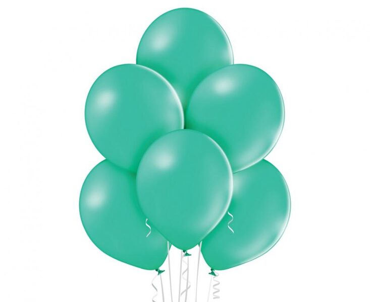Balonu iepakojums, 50 gb., 30 cm, Belbal B105 FOREST GREEN akvamarīna krāsa
