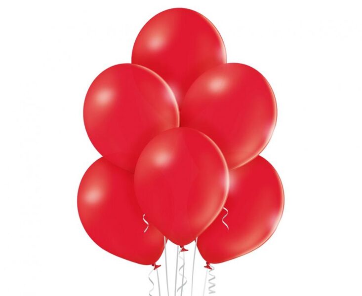 Balonu iepakojums, 100 gb., 30 cm, Belbal B105 RED sarkanā