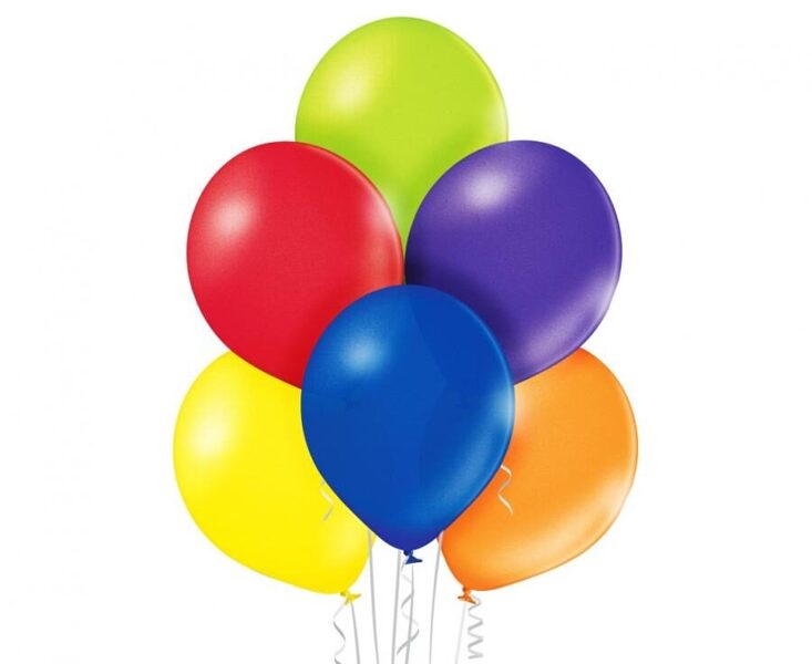 Balonu iepakojums Belbal, 50 gb., 30 cm, krāsaini