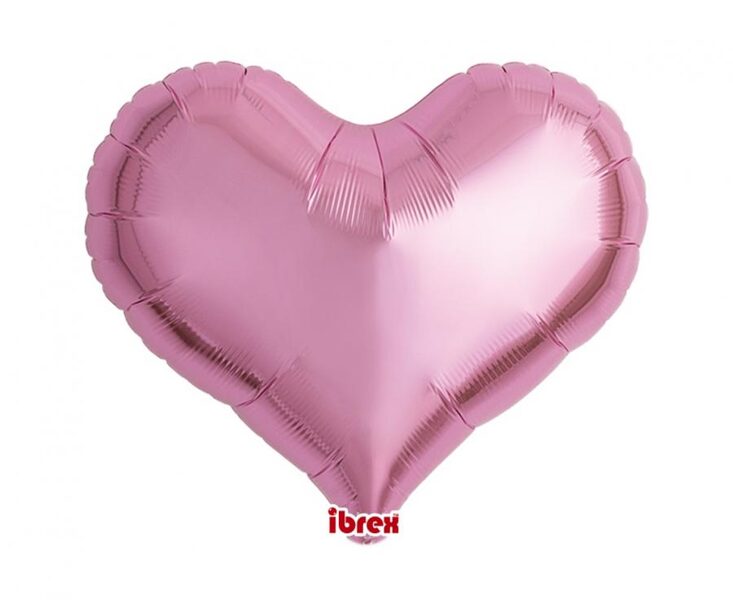 Folija balons Ibrex Hel Jelly "Sirds", 46 cm, rozā krāsa