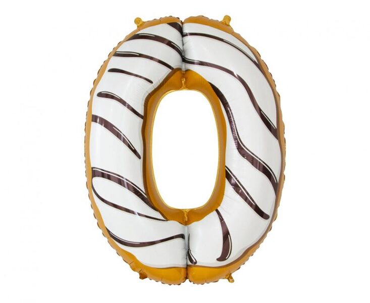 Folija balons "0 - Ar konfektēm", 78 cm