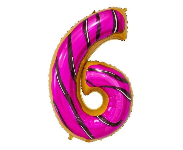 Folija balons "6 - Saldais virtulis", 78 cm