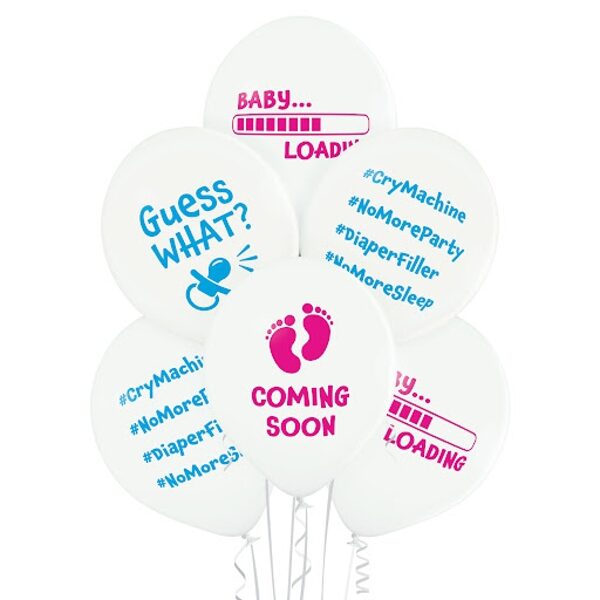 30 cm lateksa balons Baby coming soon - 1 gb.
