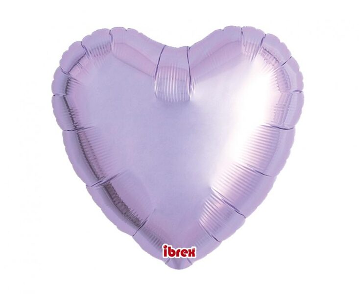 Folija balons Ibrex Hel "Sirds", 46 cm, lillā krāsa