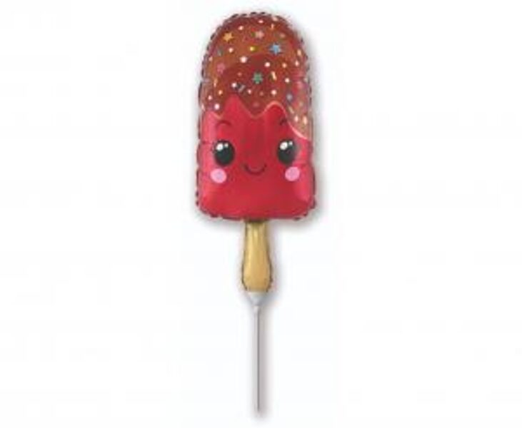 Folija MINI balons "Saldējums", rozā krāsa ap 30 cm, 1 gb