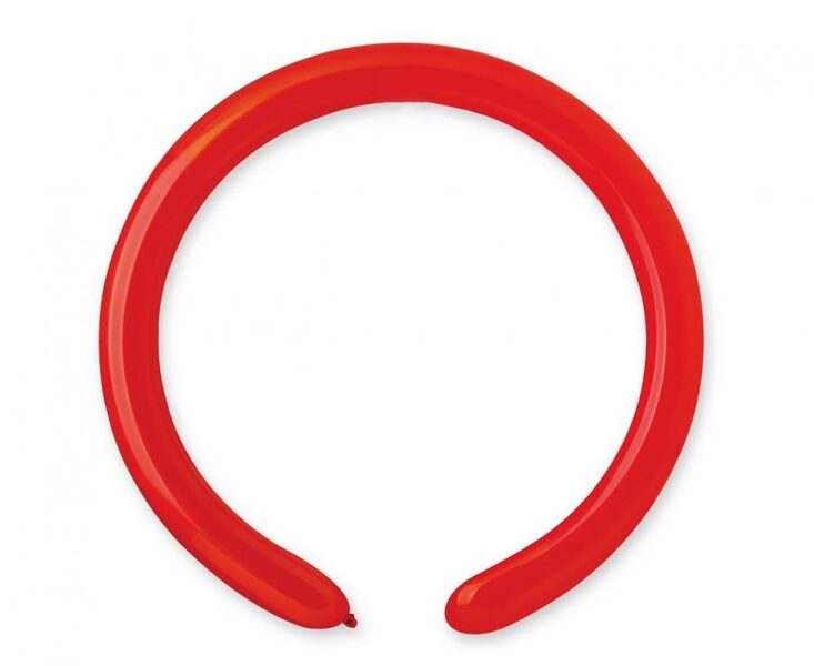 Lateksa baloni modelēšanai, sarkanā krāsa, 5 cm x 140 cm - 1 gb. 