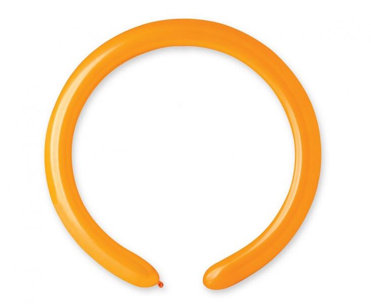 Lateksa baloni modelēšanai, oranžā krāsa, 5 cm x 140 cm - 1 gb. 