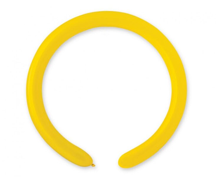 Lateksa baloni modelēšanai, dzeltenā krāsa, 5 cm x 140 cm - 1 gb. 