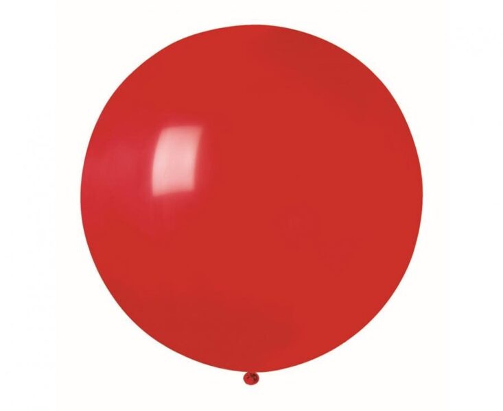 80 cm GEMAR balons, apaļš, sarkanā krāsa - 1 gb.
