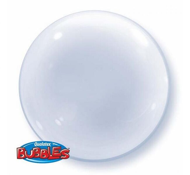 Apaļš caurspīdīgs balons "Deco bubble", Qualatex, 61 cm