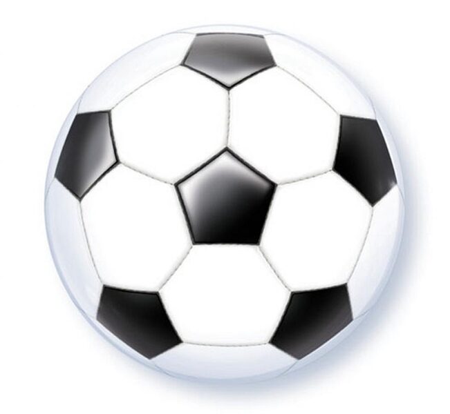 Bubbles balons "Futbola bumba", apaļš, 56 cm
