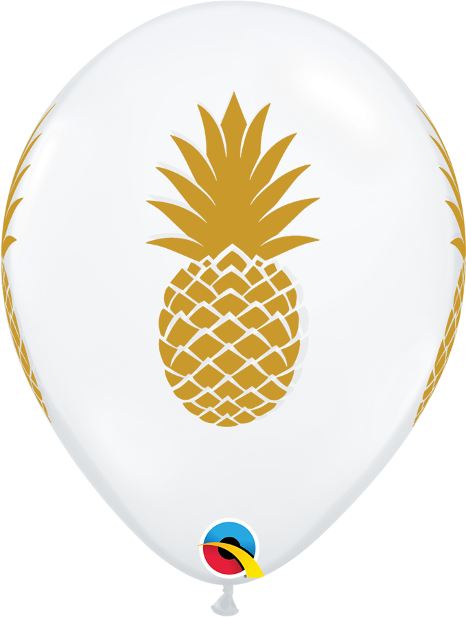 28 cm lateksa balons "Ananāss", caurspīdīgs - 1 gb.