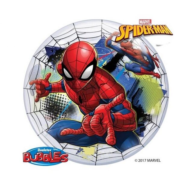 Bubble balons "Spider Man Web SLNGR", apaļš, 56 cm