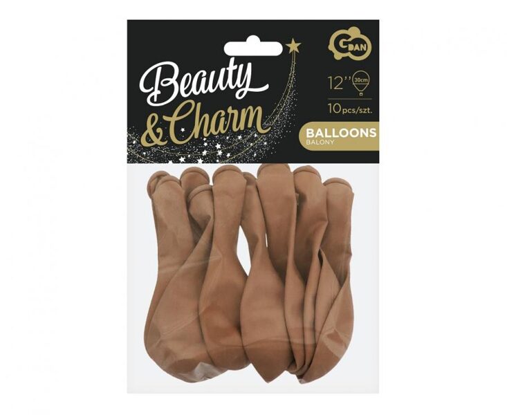 30 cm  baloni "Beauty&Charm", karameļu krāsa - 10 gb. iepakojumā