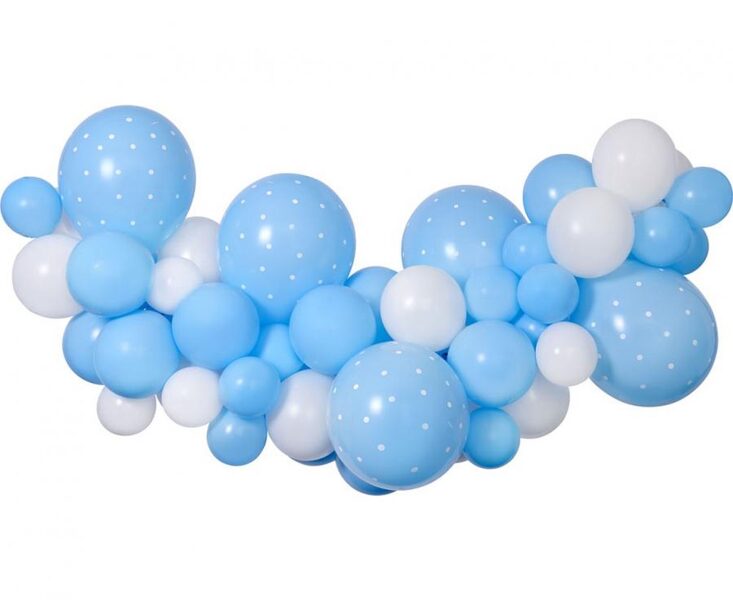 Balonu komplekts virtenei - "Zilā krāsā mix", ap 3 m