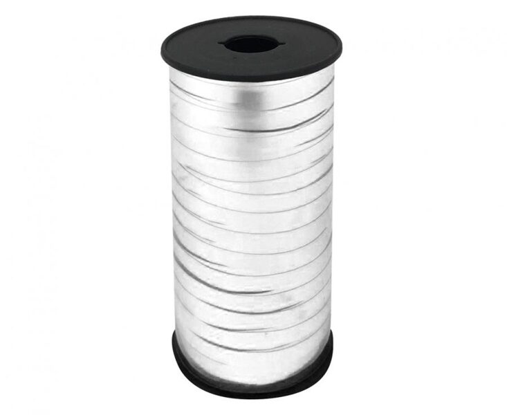 Plastikāta lente, sudraba metaliska krāsa, 5 mm, 92 m