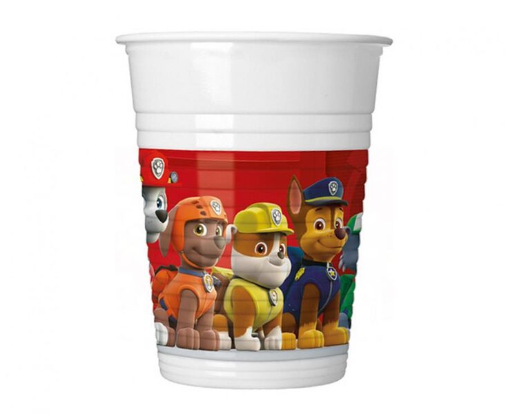 Plastikāta glāzes "Paw Patrol", 8 gb