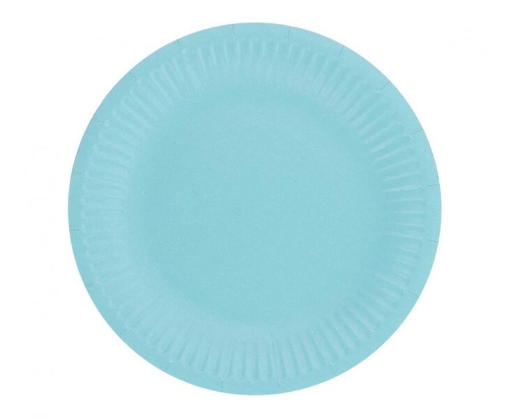 Šķīvīši "Vienkrāsaini", gaiši zilā krāsa, 6 gb., 18 cm