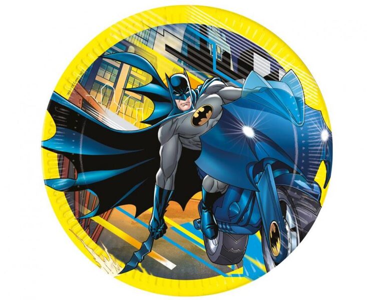 Papīra šķīviši "Batman", 8 gb., 23 cm