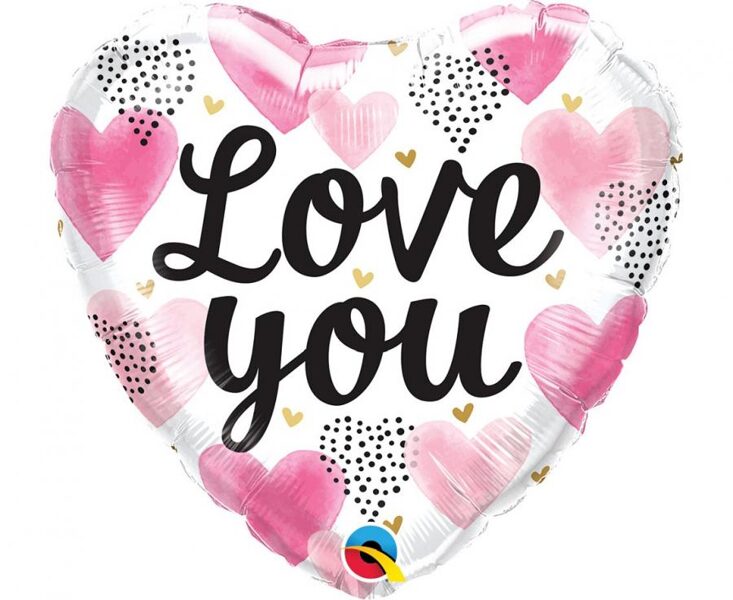 Folija balons "Love you", 46 cm