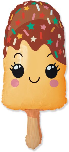 Folija balons "Saldējums", zelta krāsa, 61 cm