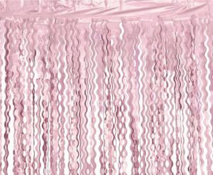 Lietutiņa aizkars, rozā krāsa, viļņains, 100x200 cm
