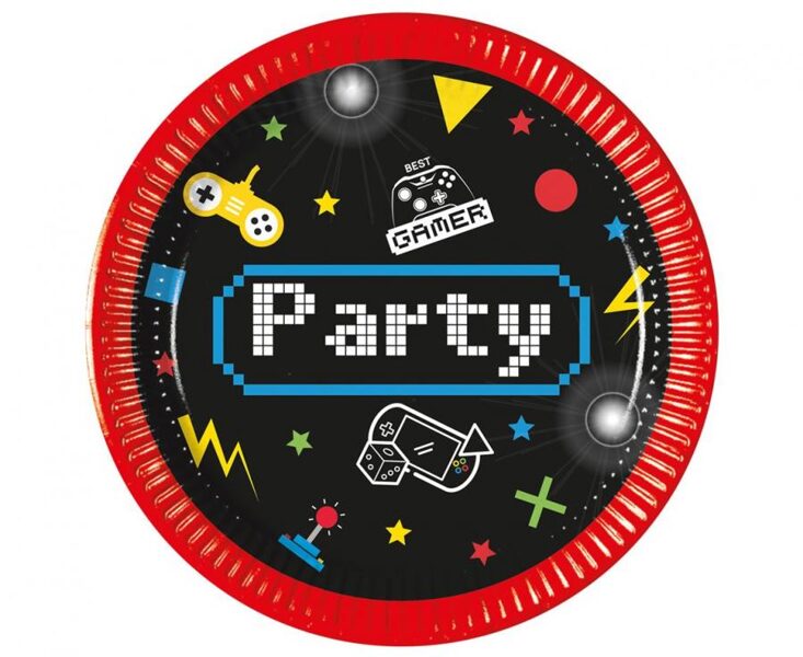 Šķīviši "Gamer Party - Geimeru ballīte", 8 gb., 18 cm