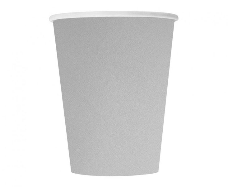 Papīra glāzes sudraba krāsa UNIQUE, 8 gb., 270 ml