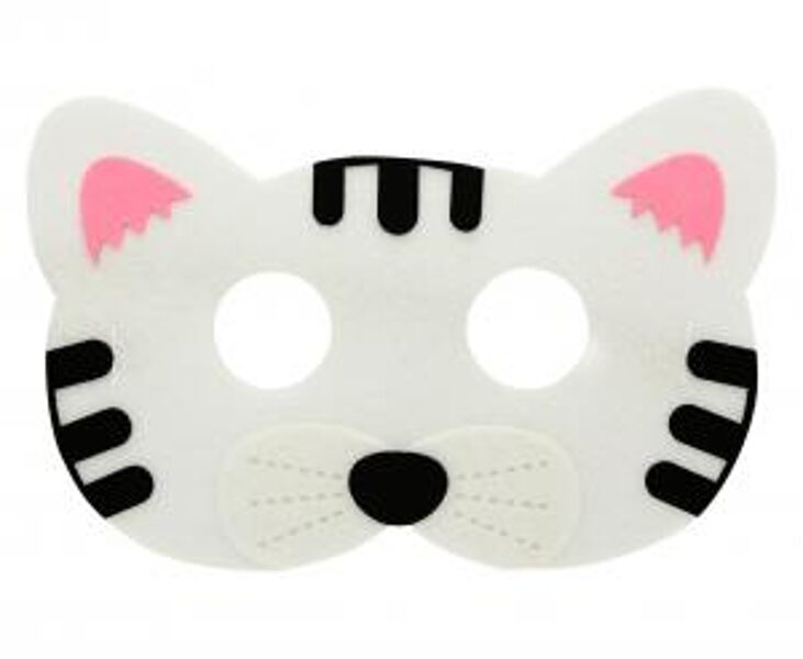 Filca maska "Kaķis", 18 x 12 cm, 1 gb